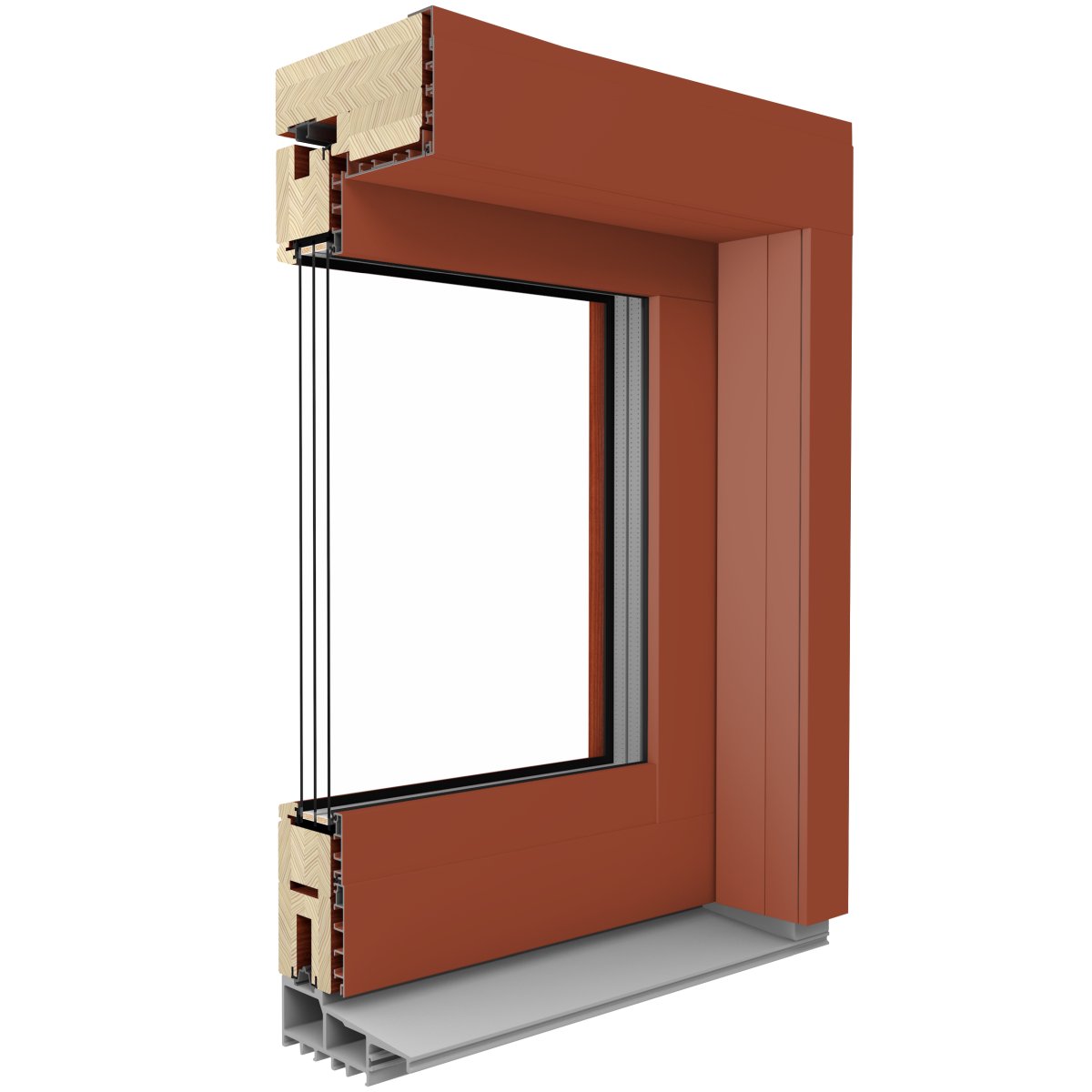 Fenstermaxx24 – Duoline Hs Copper brown RAL 8004