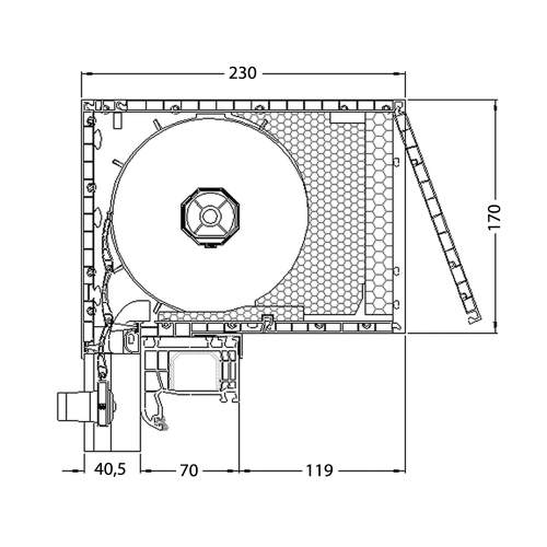 Fenstermaxx24 – technischer Profilschnitt mit seitlicher Revision 1